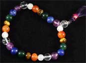 CHAKRA GEMSTONE WRIST MALA Stretch Bracelet