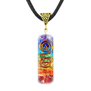 Seven Chakra Orgone Pendant