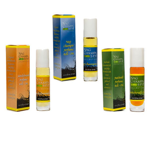 Perfume Roll-on Trio (Nag Champa, Sandalwood, Patchouli)