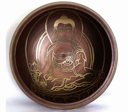 Tibetan Singing Bowl Set - Medicine Buddha (Copper Finish)