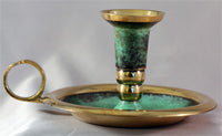 PATINA CANDLE STAND - BRASS For Tapers