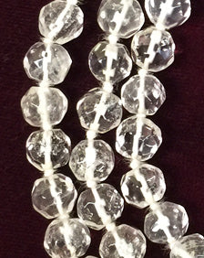 QUARTZ CRYSTAL GEMSTONE MALA 108 faceted beads
