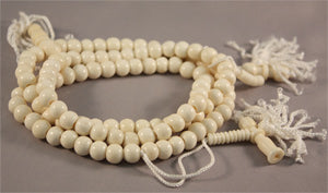 BONE MALA WITH COUNTERS 108 beads