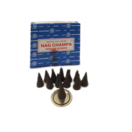 Satya Sai Baba NAG CHAMPA CONES- Box of 12