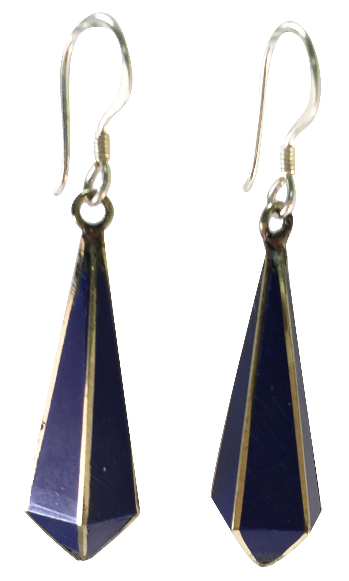 TIBETAN DROP EARRINGS- Lapis
