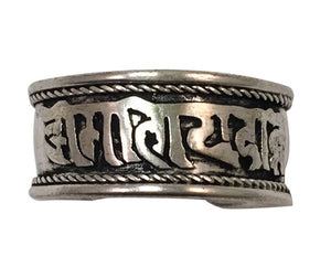 TIBETAN RING - Om Mani Padme Hum - 3/8 inch