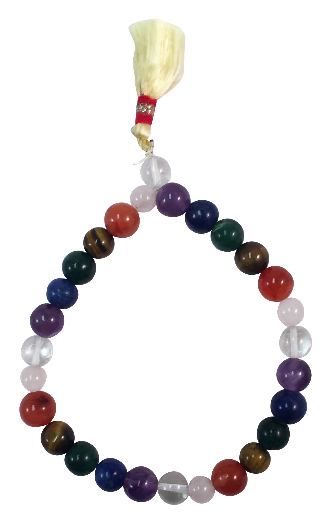 CHAKRA GEMSTONE WRIST MALA Stretch Bracelet