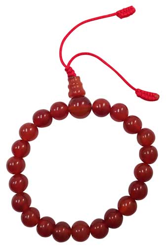 CARNELIAN WRIST MALA STRETCH BRACELET
