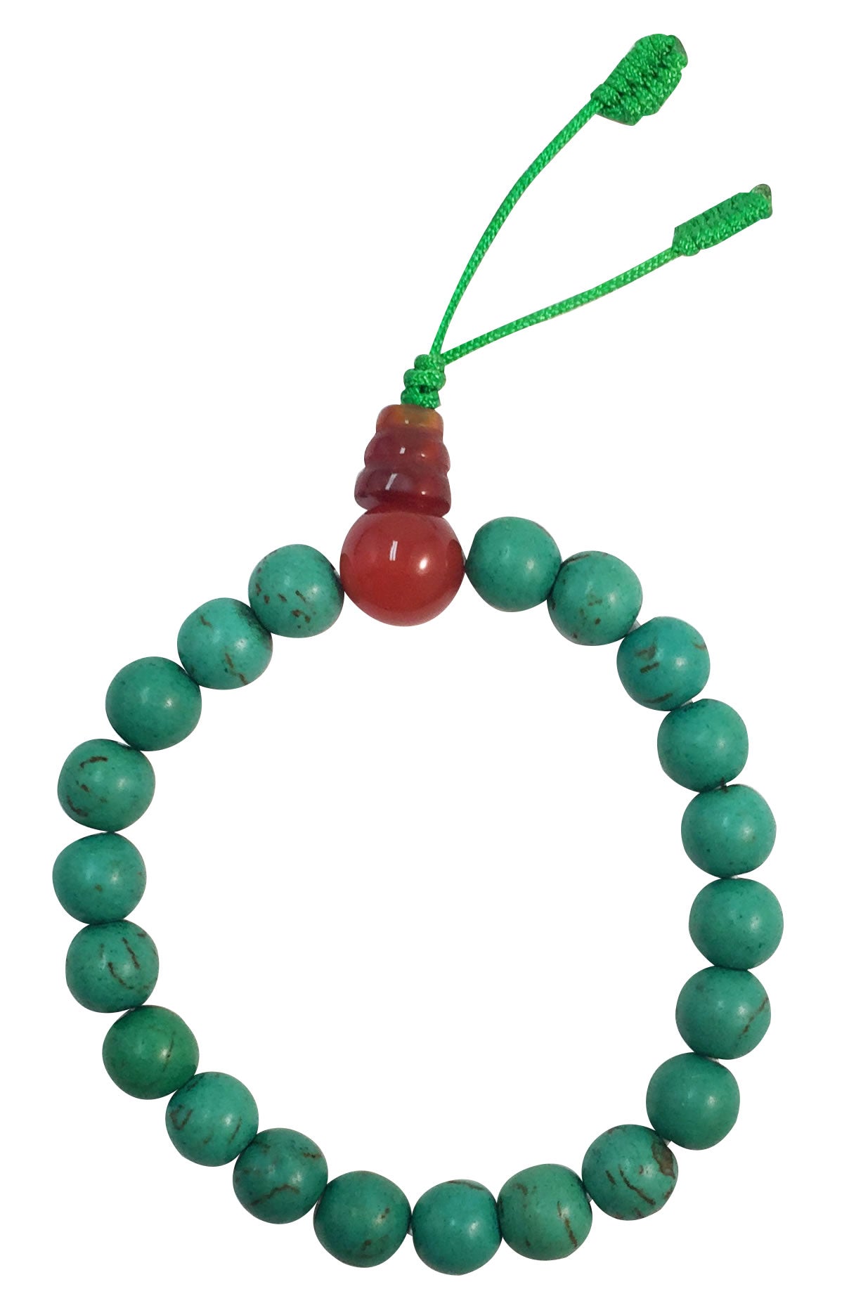 ANTIQUE TURQUOISE WRIST MALA STRETCH BRACELET
