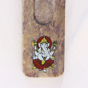 Soapstone Ashcatcher with Ganesh Symbol 