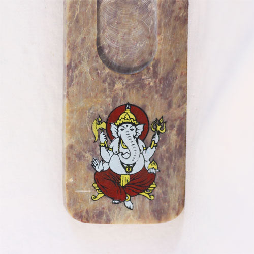 Soapstone Ashcatcher with Ganesh Symbol 