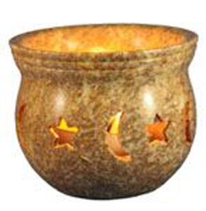 Moon and Stars 3-Way Burner, Soapstone