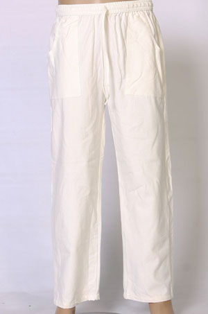 YOGA PANTS - 100% Cotton- White