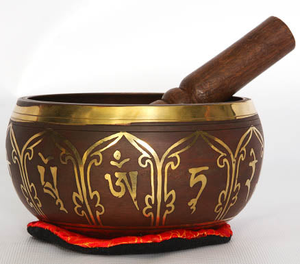 Tibetan Singing Bowl Set - Medicine Buddha (Copper Finish)