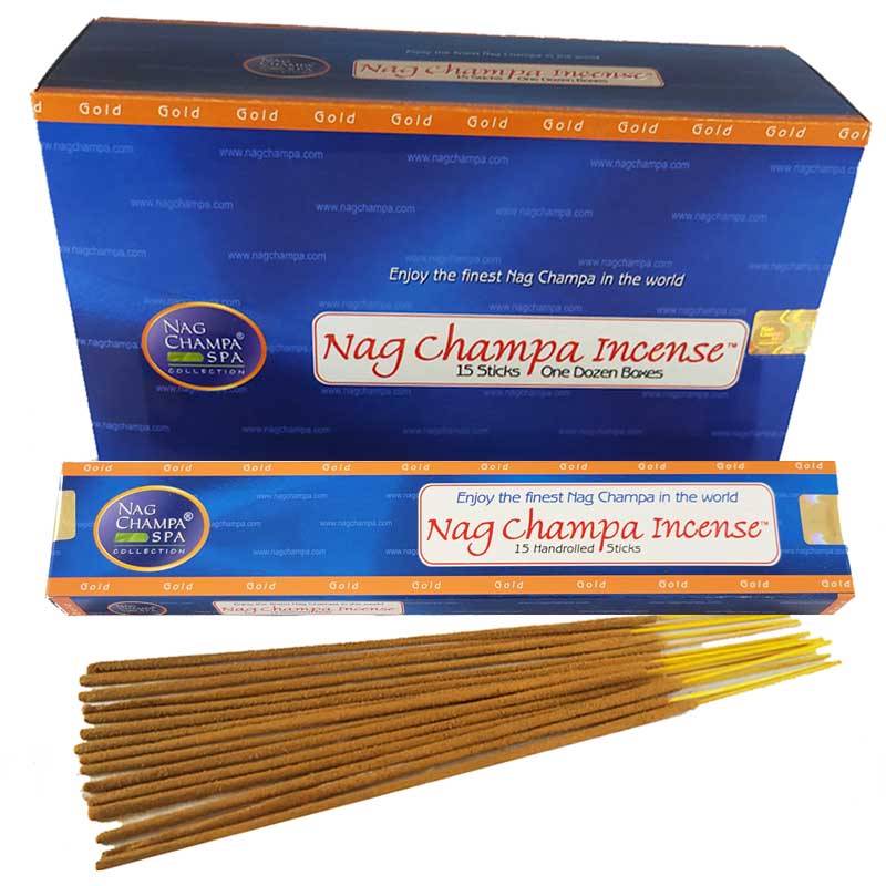 Nag Champa Incense-15 sticks - One Dozen Boxes – NagChampa Spa