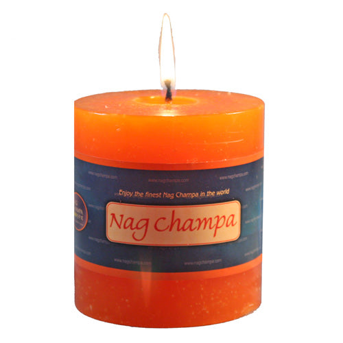 NAG CHAMPA PILLAR CANDLE - 3 X 3 inch