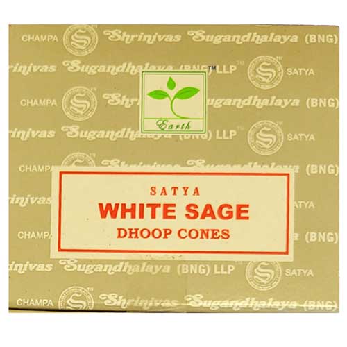 Satya White Sage Cones