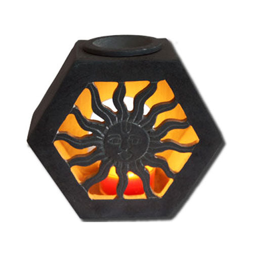 Hexagon Aroma Lamp with Sun Design