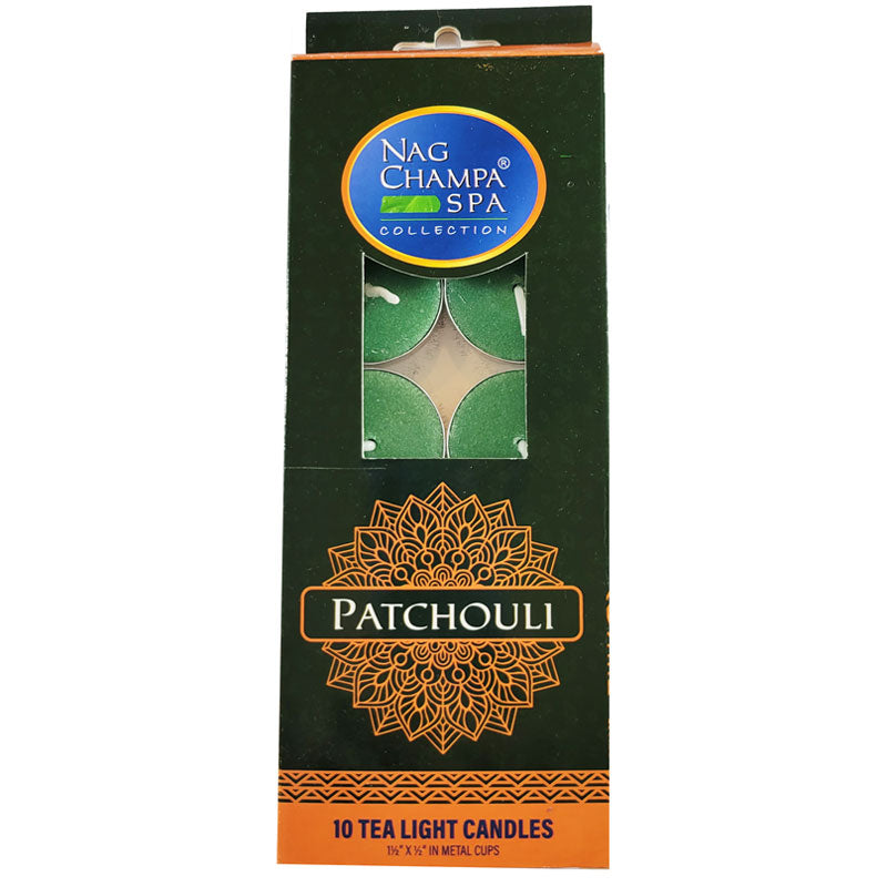 Patchouli Tea Light Candles - Gift Box Of 10