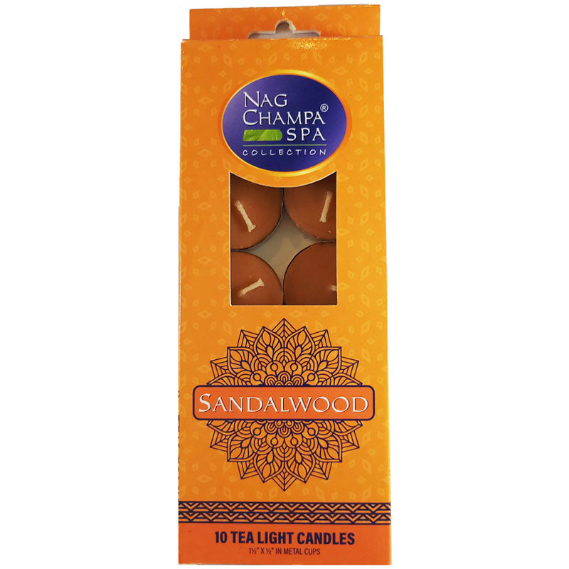 Sandalwood Tea Light Candles - Gift Box Of 10