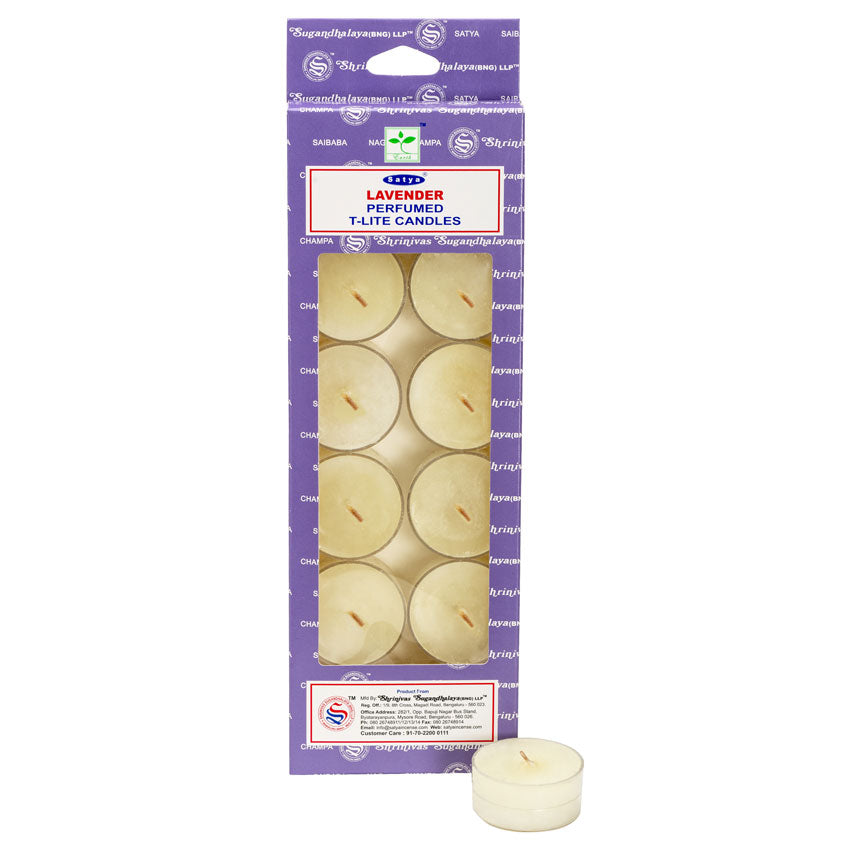 Lavender Tea Light Candles - Box Of 12, from Satya Bengaluru (BNG)