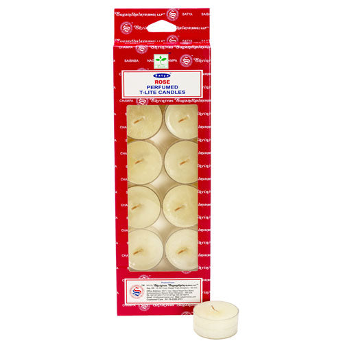 Rose Tea Light Candles - Box Of 12, from Satya Bengaluru (BNG)