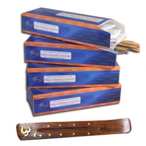 Nag Champa Gold Incense (Kilo Pack- 1000 Sticks)  *Bonus- Free Holder*-GOLD-KILO
