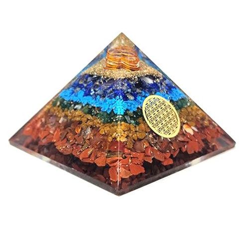 Chakra Pyramid with Natural Crystals