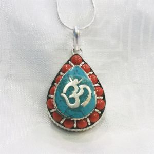Tibetan Gau Locket Pendant-  Om Symbol-SP-23