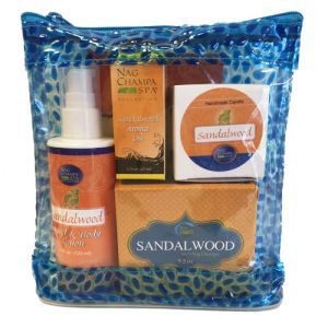 Sandalwood Lover's Spa Gift Set (Lotion, Soap, Oil, Candle)  FREE SOLID PERFUME-SPA-6