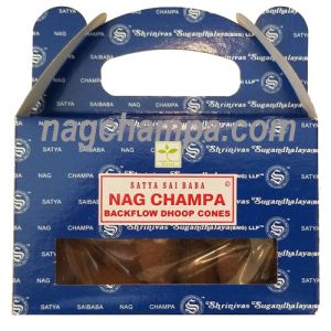 Nag Champa Backflow Cones (Satya) - Box Of 24-BFCONES-NAG
