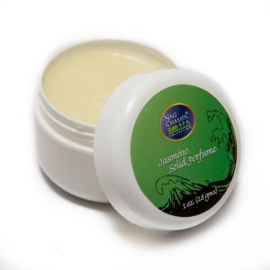Jasmine Solid Perfume - Natural Beeswax Base, Large 1 oz. Jar-SOLID-PERF-JAS