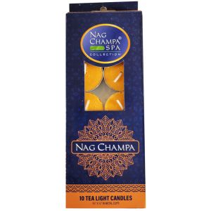 Nag Champa Tea Light Candles - Gift Box Of 10-TEALIGHTS-NAGCHAMPA